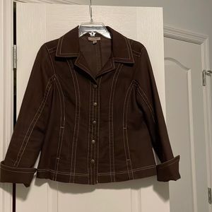 Brown denim jacket size medium
